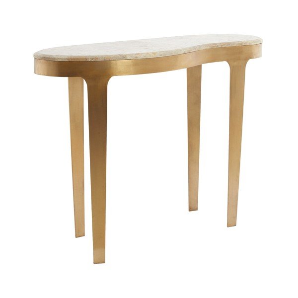 Konsoollaud marmorist pealispinnaga pronks/tapeetpruun 40x110 cm Giulio - Light & Living