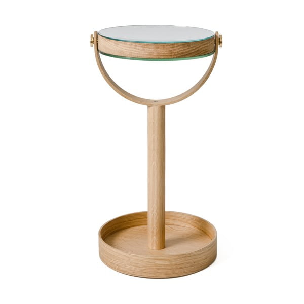 Suurendusega puitraamiga kosmeetikapeegel ø 19,5 cm Magnify – Wireworks-image-1