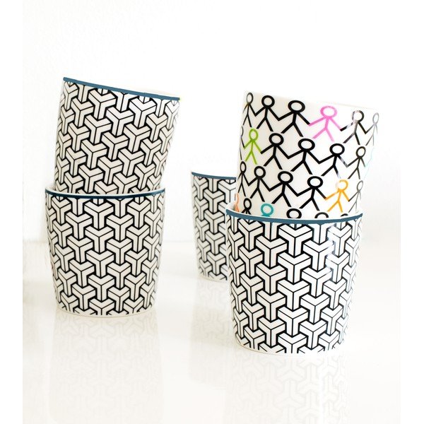 Šálek Geometric petrol, set 6ks-image-2