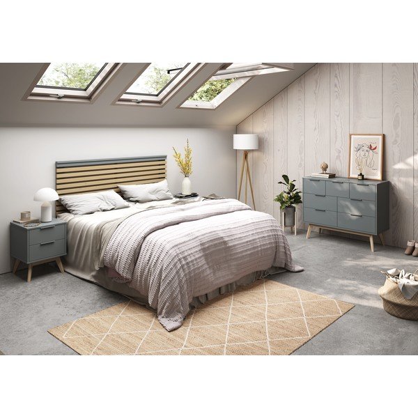 Hallikasroheline männispoonist voodipeats 163x100 cm Estefania – Marckeric-image-1