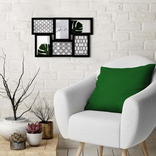 Must plastmassist seinaraam 48x32 cm -image-1