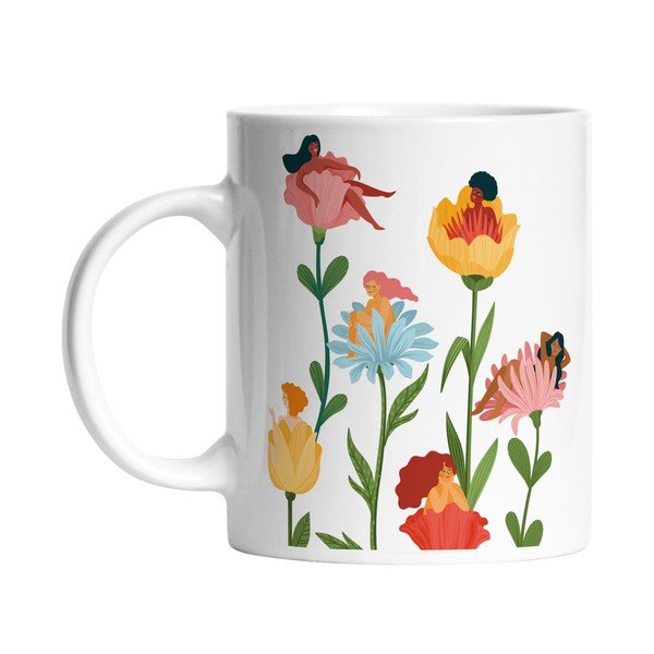Valge keraamiline kruus, 330 ml Flower Or Woman - Butter Kings-image-2