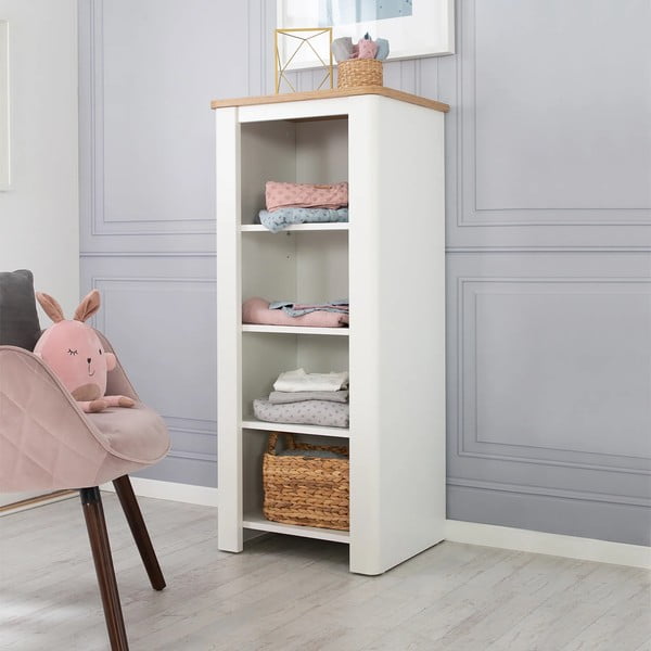 Valge laste raamaturiiul 49x116 cm Ava - Roba-image-1