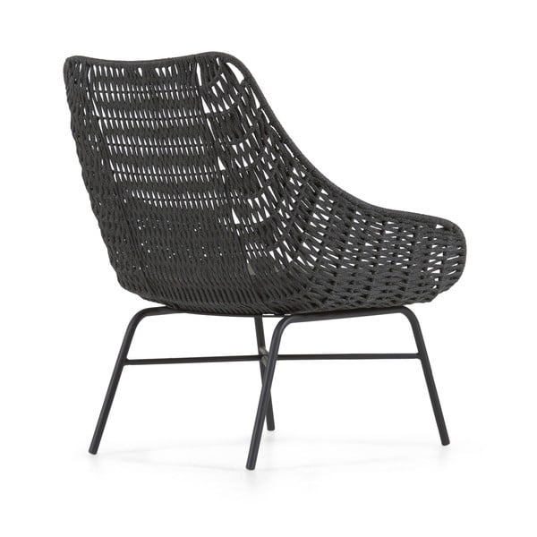 Must käsitsi kootud välistool Abeli - Kave Home-image-4