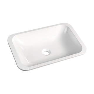 Valge valatud marmorist valamu 55x36 cm Japura - Sapho