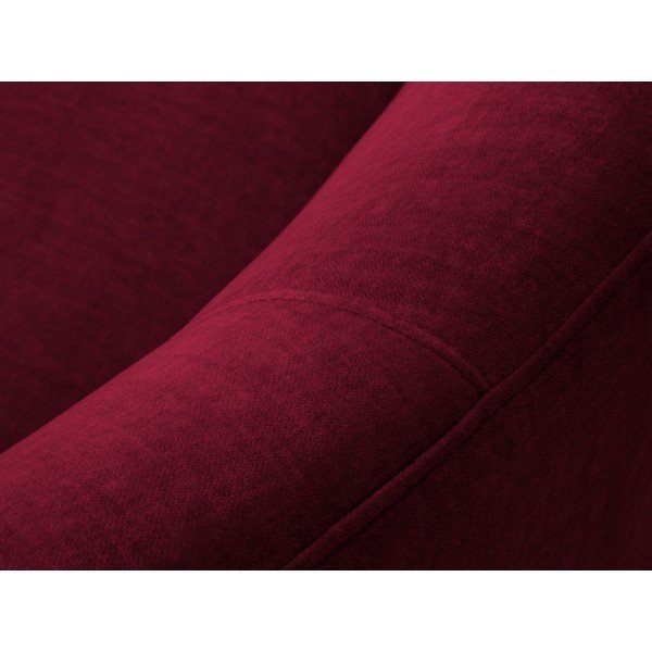 Burgundia värvi sametist asümmeetriline diivan, paremal pool. Debbie - Mazzini Sofas-image-1