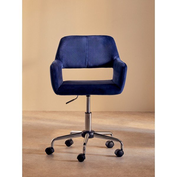 Sinine polsterdatud kontoritool Brent - Premier Housewares-image-4