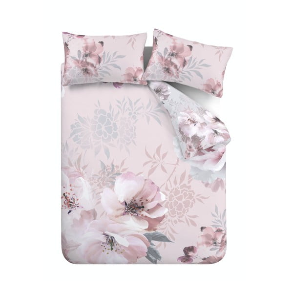 Roosa voodipesu , 200 x 200 cm Dramatic Floral - Catherine Lansfield