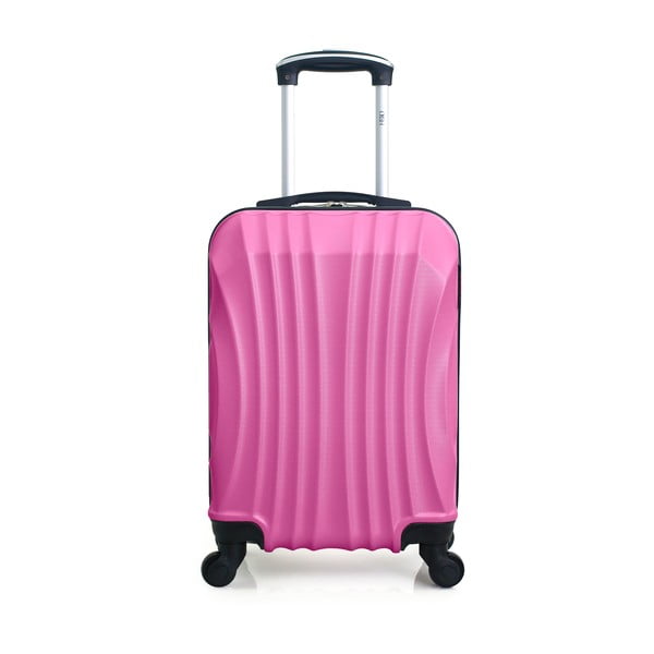 Jasně růžový cestovní kufr na kolečkách Hero Moscou-e, 30 l