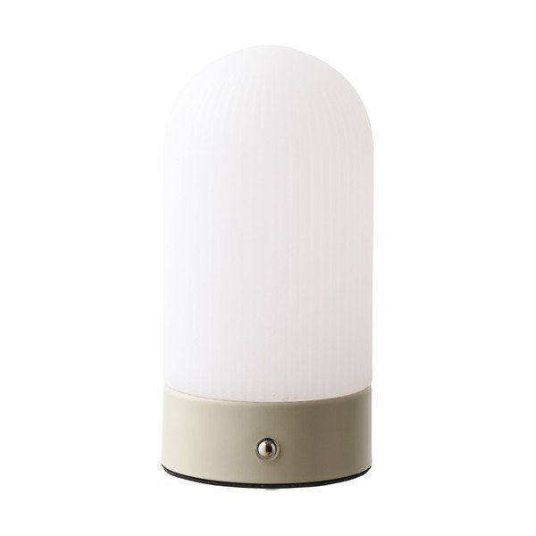 Valge/beež metallist laualamp plastvarjuga (kõrgus 18 cm) Ashford - House Nordic