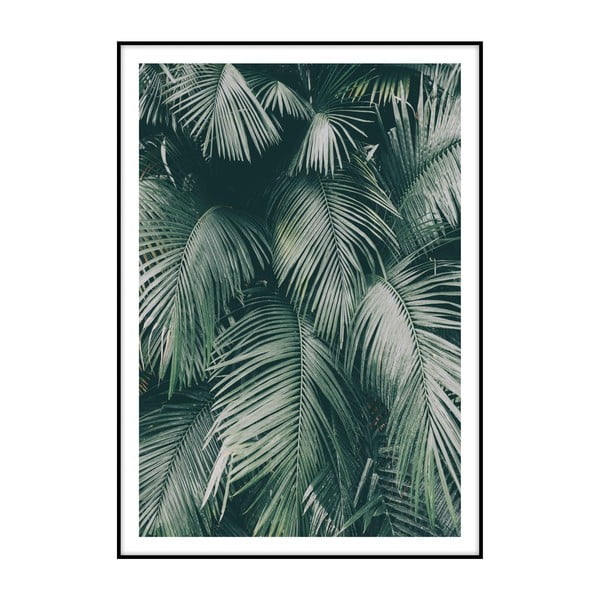 Plakát Imagioo Green Palm Leaves, 40 x 30 cm