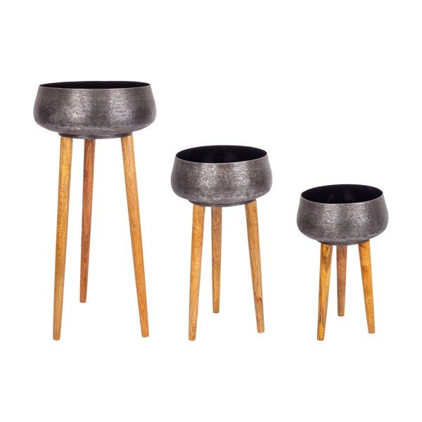 Metallist käsitööna valminud lillepoti katted komplektis 3 tk ø 37,5 cm Varanasi - Bizzotto