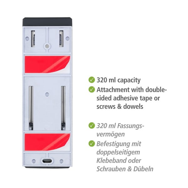 Seinale paigaldatav plastist seebidosaator 0,32 l Istres - Wenko-image-4