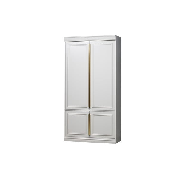 Helehall männipuidust hingedega ustega riidekapp 110x215 cm Organize - WOOOD-image-2