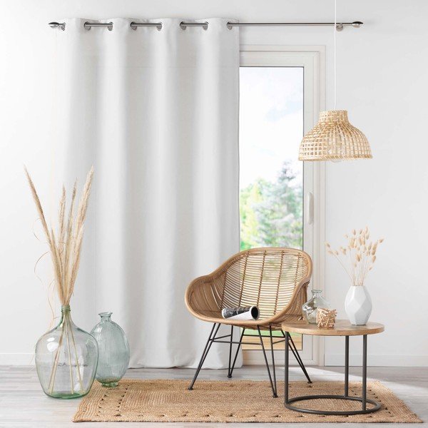 Valge mikrokiududest kardin 140x280 cm Absolu - douceur d'intérieur-image-3