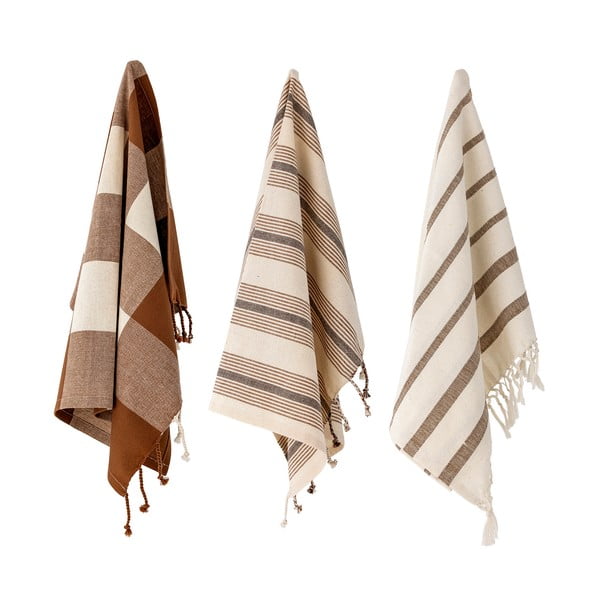 Puuvillased rätikud 3 tk 70x45 cm komplektis Papaya - Bloomingville-image-2