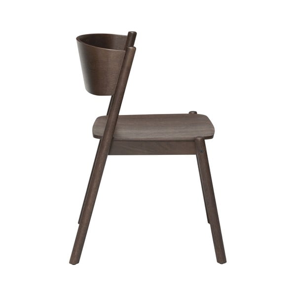 Pruun tamme söögitool Oblique - Hübsch-image-2