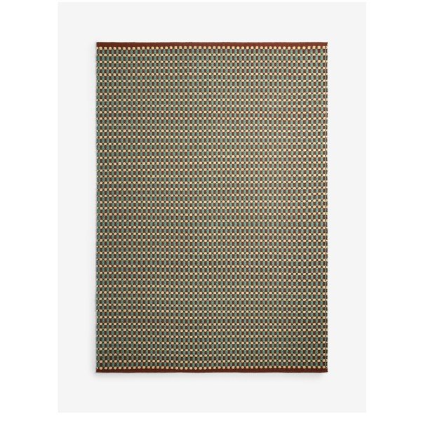 Sinakasroheline käsitsi kootud villasegu vaip 200x290 cm Ember - MADE
