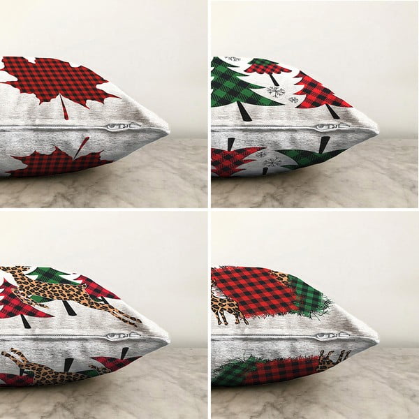 4 tšenillist padjapüüride komplekt Leaf, 55 x 55 cm - Minimalist Cushion Covers-image-1