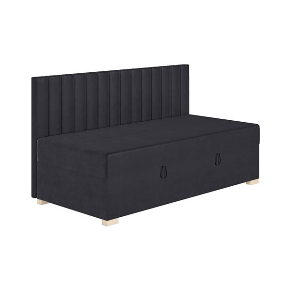 Tumesinine lastevoodi koos madratsiga koos hoiuruumiga 90x200 cm Chill – Ghado-image-3