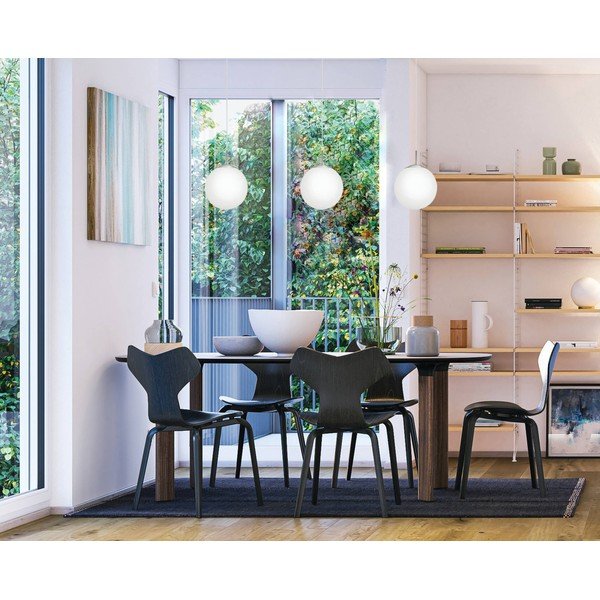 Valge-hõbedane rippvalgusti klaasist varjuga ø 20 cm RONDO - EGLO-image-4