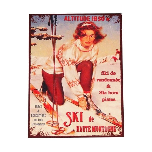 Metallist silt 25x33 cm Ski – Antic Line