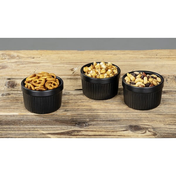 Mustad keraamilised serveerimisnõud 3 tk komplektis ø 8 cm Ewi - Wenko-image-1