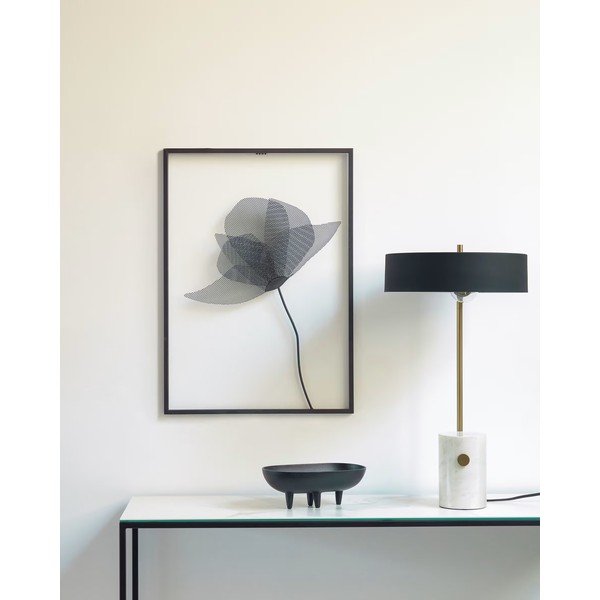 Valge-must laualamp metallvarjundiga (kõrgus 53 cm) Phant - Kave Home-image-1