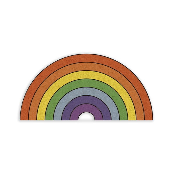 Vikerkaarekujuline korktahvel , 70 x 50 cm Rainbow - Really Nice Things