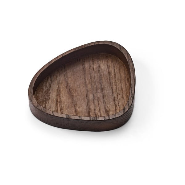 Pruun dekoratiivne puidust hoiukast 14x12,5x3 cm Curve S - LIND DNA-image-1