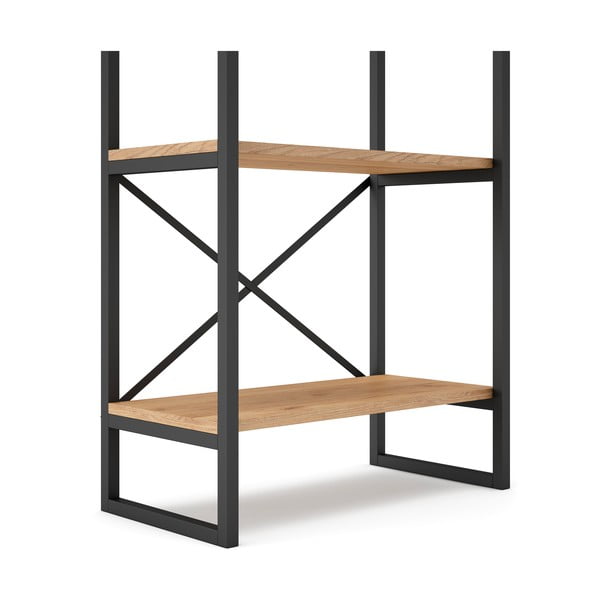 Must/loomulik tammepuust riiul 58x175 cm Dusan - Marckeric-image-4