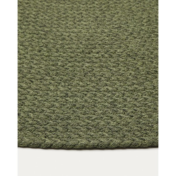 Roheline ümmargune taaskasutatud kiududest sise- ja välisvaip ø 150 cm Despas - Kave Home-image-3