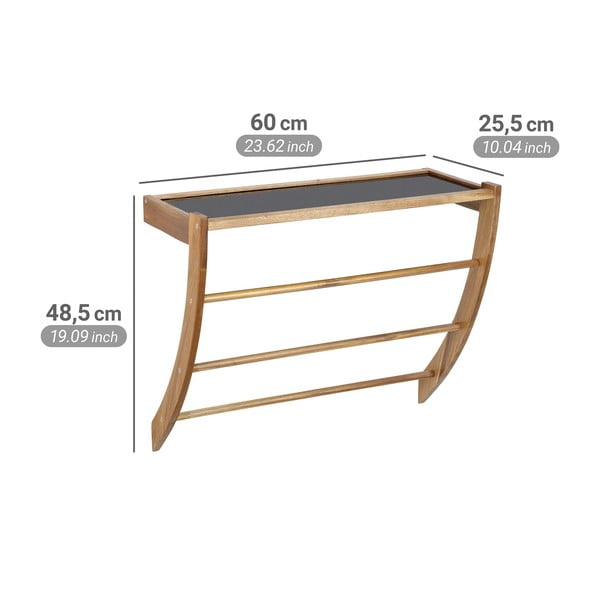 Seinale kinnitatav puidust käterätikuhoidja Fondi - Wenko-image-4