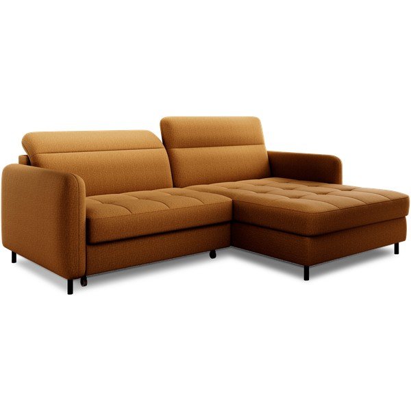 Kollane sametist lahtikäiv/sahtliga nurgadiivan (parem nurk/lamamisosaga) Gomsi – ELTAP-image-2