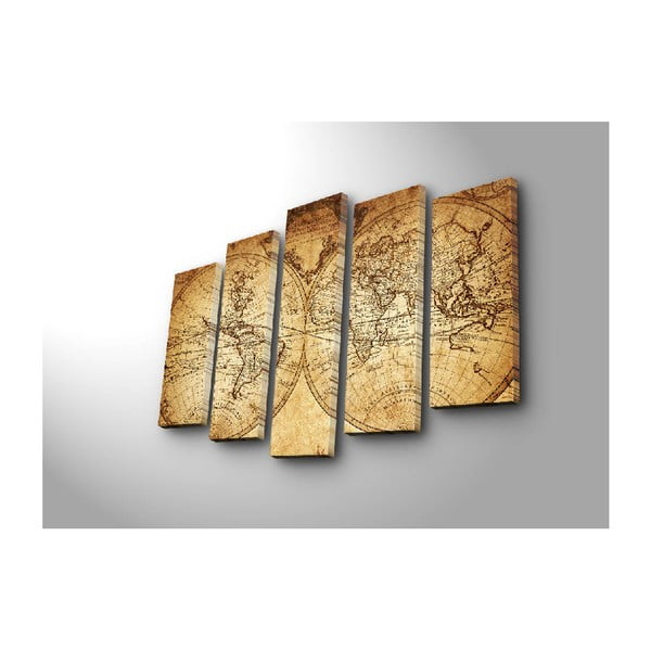 Mitmeosaline maal Suur maailmakaart, 105 x 70 cm - Wallity-image-3