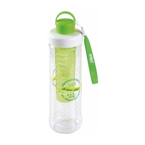 Zelená lahev na vodu se sítkem Snips Infuser, 750 ml