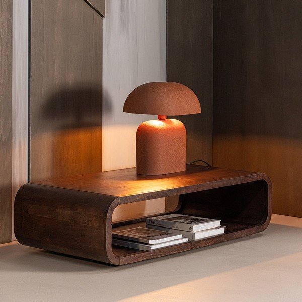 Mangopuidust kohvilaud tumedas naturaalses värvitoonis 60x120 cm Kinu - WOOOD-image-1