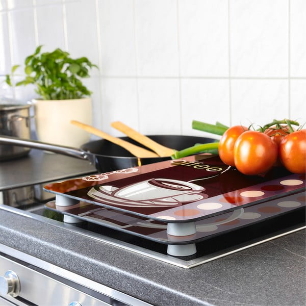 2 klaasist pliidikatte komplekt, 52 x 30 cm Coffee Flamour - Maximex-image-1