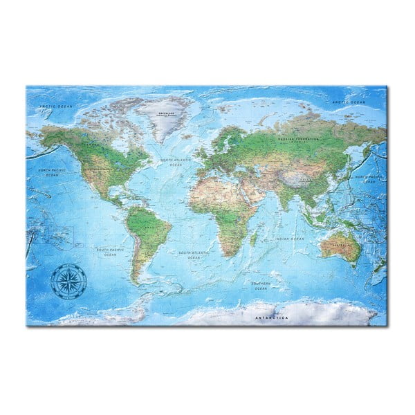 Bimago maailmakaart seinale , 90 x 60 cm Traditional Cartography - Artgeist