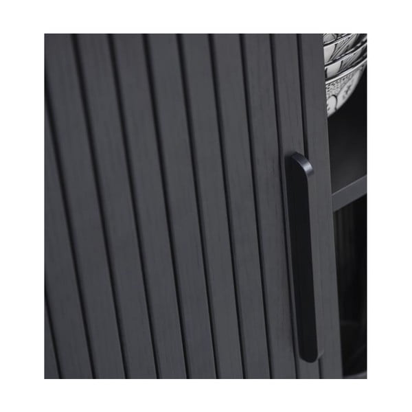 Must tammedekooriga telerilaud 56x180 cm Nola - Unique Furniture-image-1