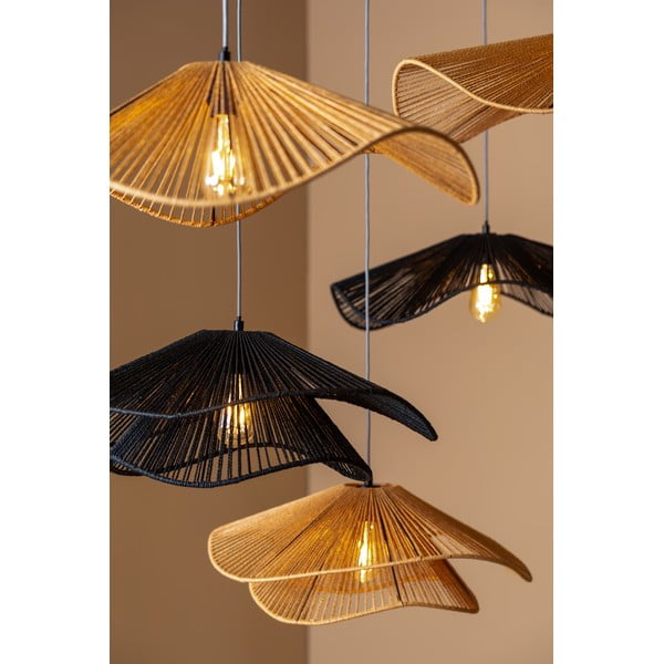 Kuldset värvi rippvalgusti, mille varju on paberist kootud ø 62 cm Sombra - Leitmotiv-image-4