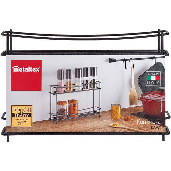 Must kahetasandiline Pepito Lava vürtsiriiul - Metaltex-image-2