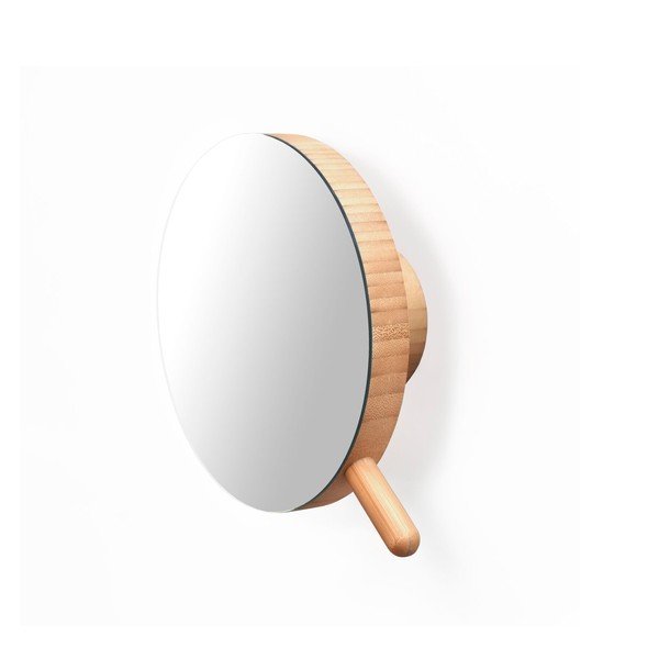 Tammepuidust seinale paigaldatav kosmeetiline suurendav peegel - Wireworks-image-1
