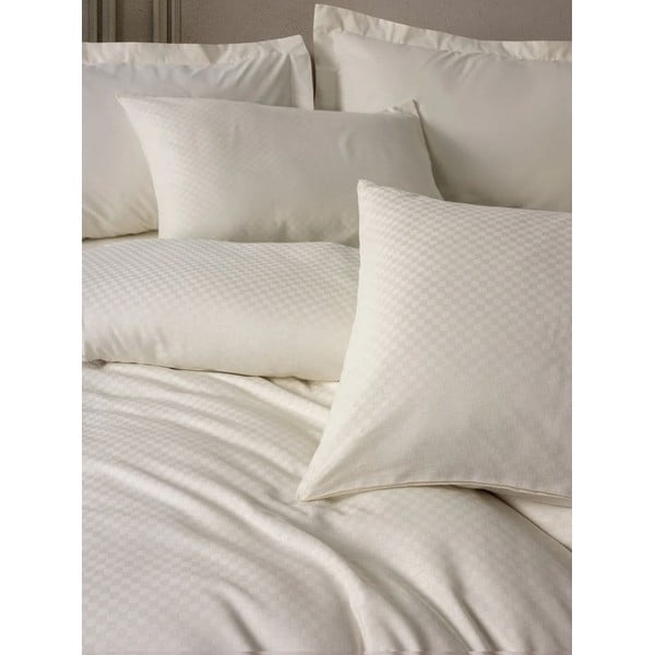 Beež Renforcé puuvillast voodipesu üheinimesevoodile 140x200 cm Checkered - Mila Home Luxury-image-1