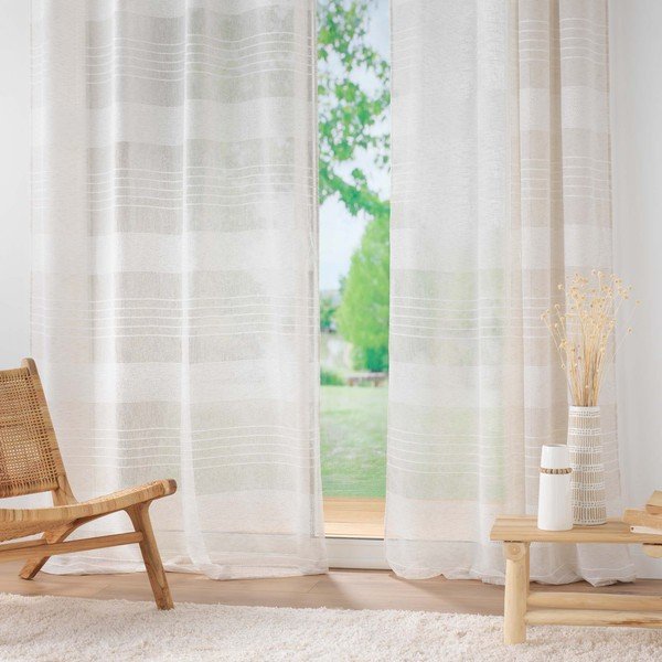 Beež kardin 140x280 cm Janice - douceur d'intérieur-image-3