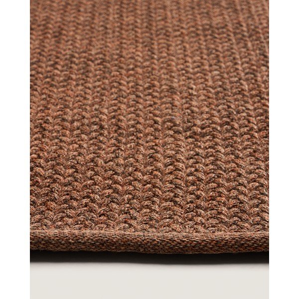 Terrakottapunane taaskasutatud kiududest sise- ja välisvaip 160x230 cm Despas - Kave Home-image-3