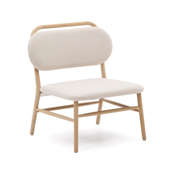 Beež šenillist tugitool Helda - Kave Home