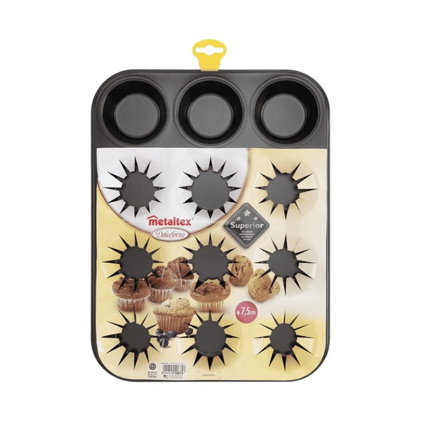 Küpsetusvorm 12 muffinile , 30 x 30 cm - Metaltex-image-1