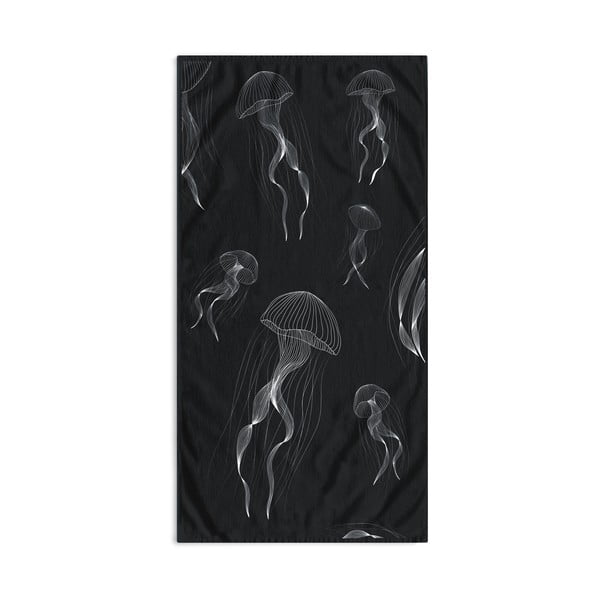 Must-valge rannarätik 90x180 cm Jellyfish - DecoKing