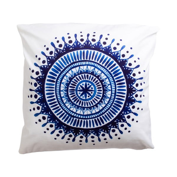 Sinine ja valge dekoratiivpadi 45x45 cm Mandala - JAHU collections